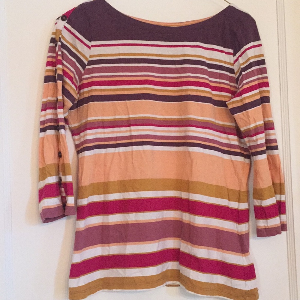 3/4 sleeve Pilcro and the Letterpress top. Size M